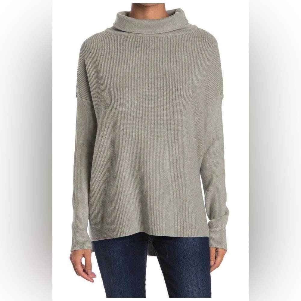 Cyrus Light Gray Cowl Neck Sweater